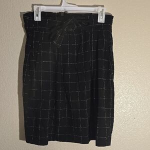 H&M Black and White Checkered Skirt